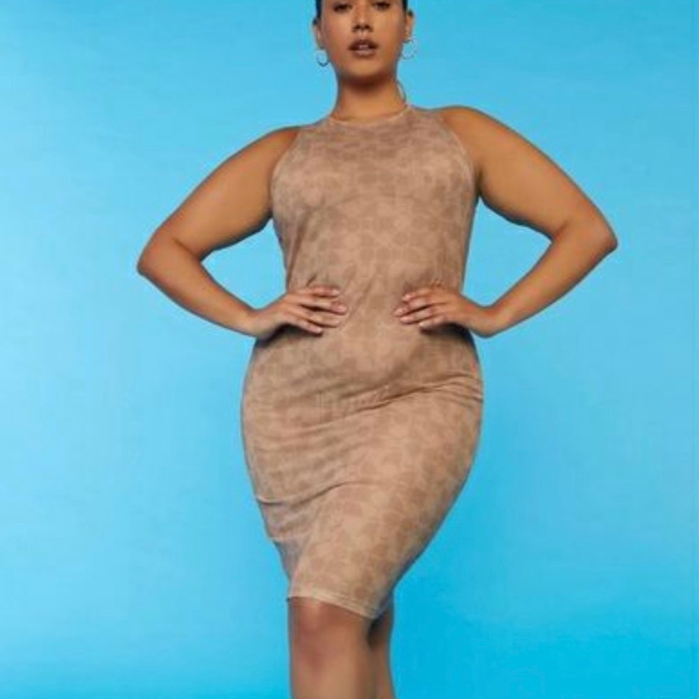 FOREVER 21 Beige Sports Illustrated Mesh Bodycon Swim Cover Up